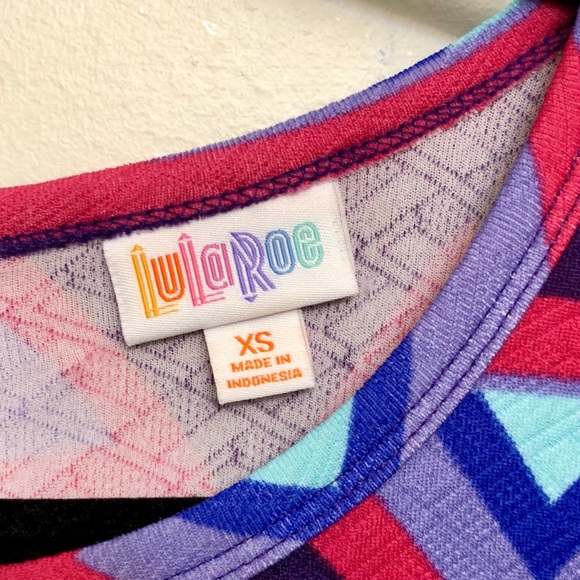 SOLD LuLaRoe “Amelia” Fit & Flare Aztec Dress XS - Picture 6 of 8